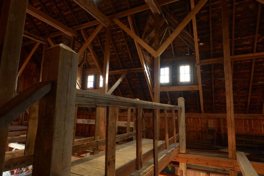 Photograph of the upstairs gallery at Storybook Barn
